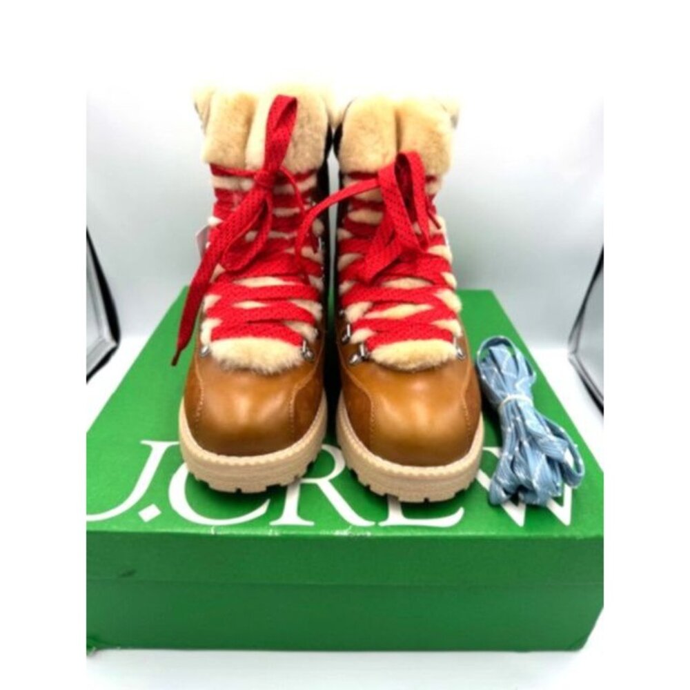 NWT J.Crew Leather & Nubuck Pieced Nordic Boot Glazed Pecan Womens 9 - Picture 8 of 14